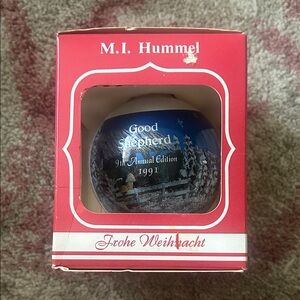 Hummel Blue and White Good Shepherd Ornament